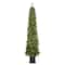 Glitzhome® 7ft Pre-lit Green Artificial Christmas Porch Tree, Warm White Lights